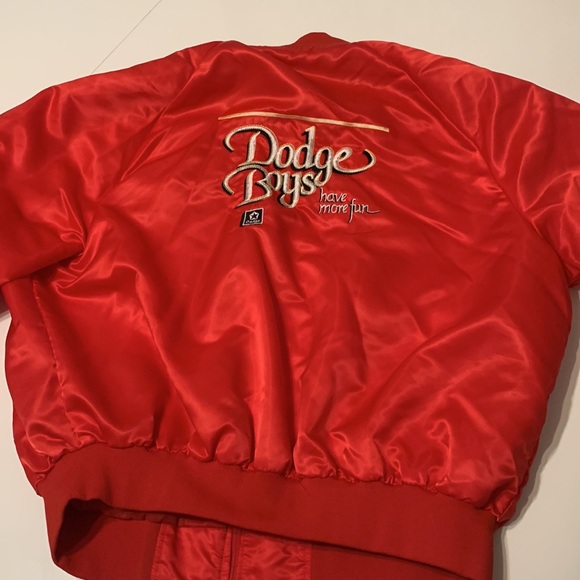 80s Dodge motor sports automotive satin bomber - Picture 3 of 3